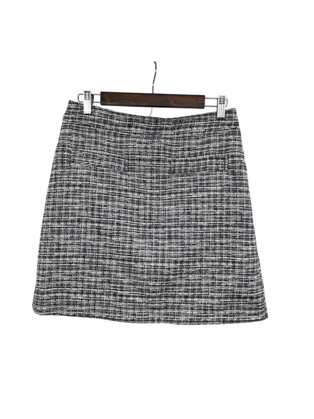 Loft Textured Tweed Mini Skirt Blue/Multi Womens Size 4 Zip